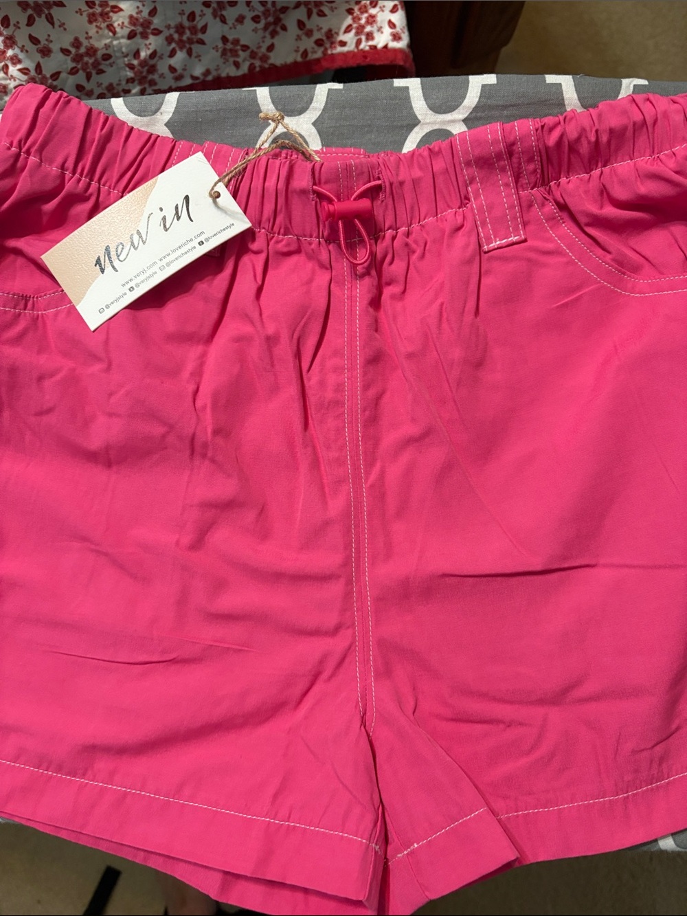 Very J Pink Women's Elastic Waist Shorts